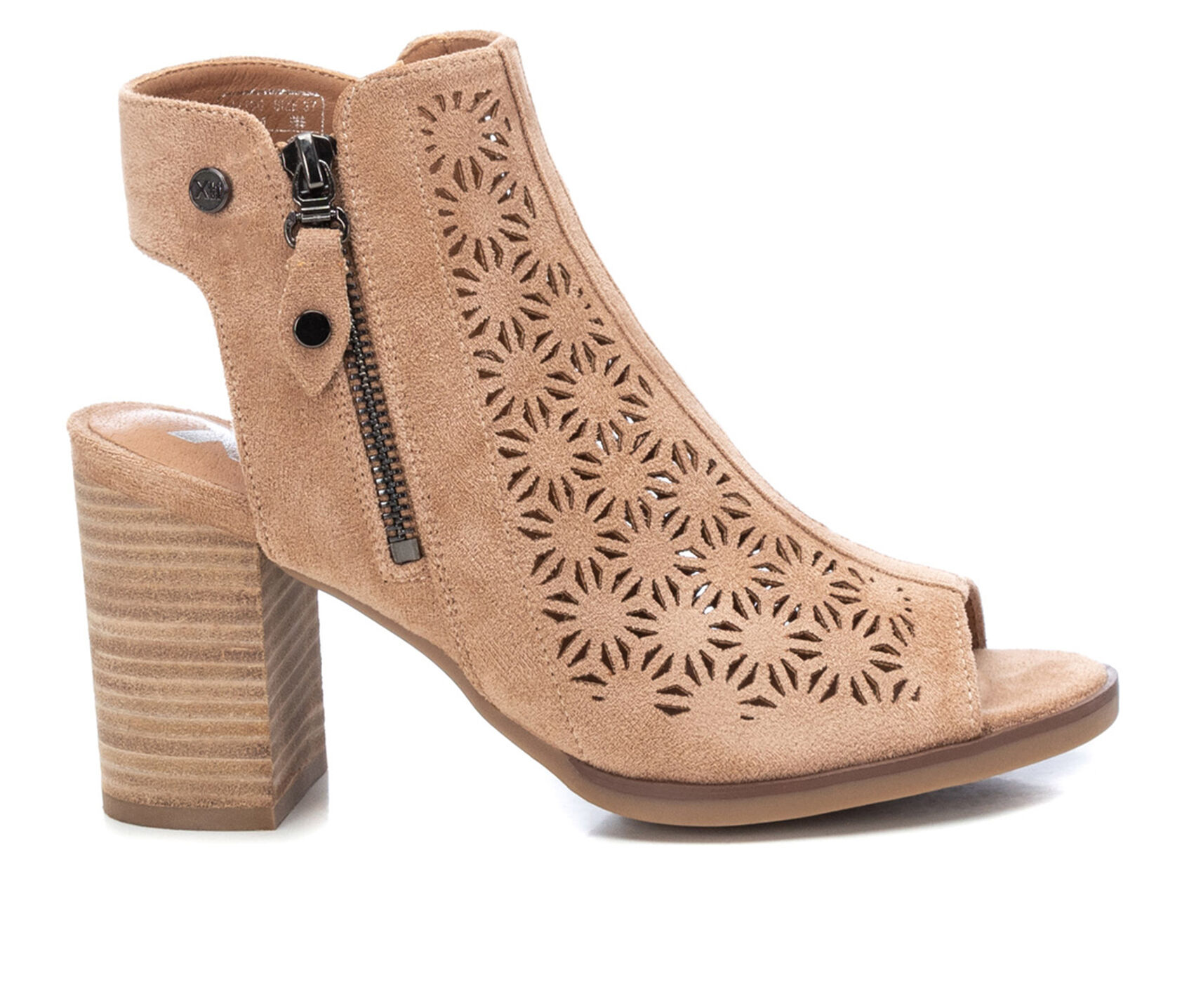 Women’s Xti Val Block Heel Peep Toe Booties